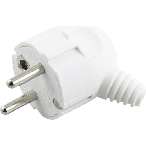 White 16A 250V PP flame retardant EU German France 2 pins wiring assembly plug Europe power Adaptor detachable plug