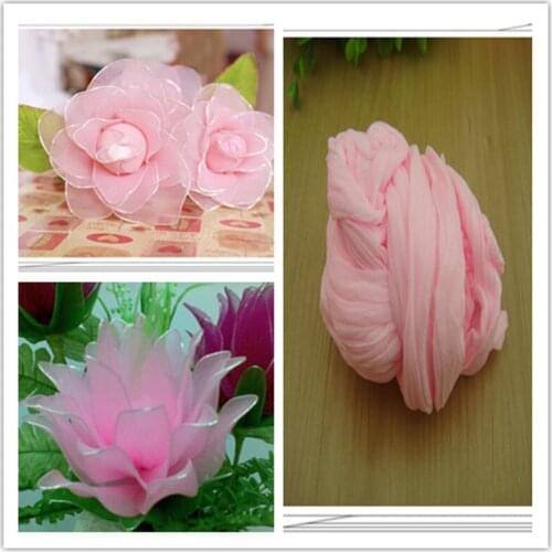 Free shipping 47 colors mix shipping or only one color ship mesh flowers,nylon stocking material/ronde flower for DIY flower