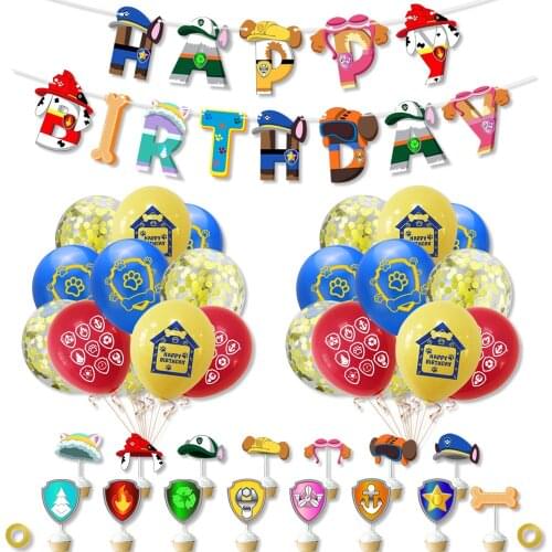 Paw Patrol Toys Birthday Balloons Kids Room Party Deco Chase Skye Patrulla Canina Figure Balloons Boys Girls Gifts Set For Child