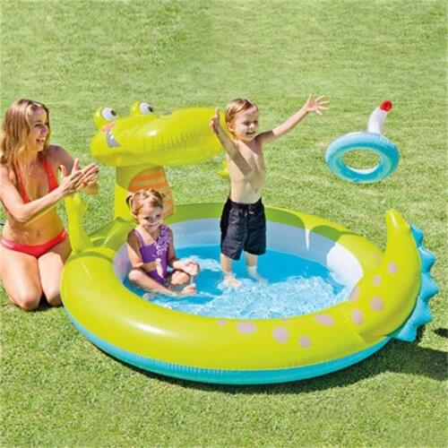 INTEX Cartoon Child Inflatable Swimming Pool piscina inflavel adulto Family Large swim pools Ocean Ball Pool Water Spray Pools
