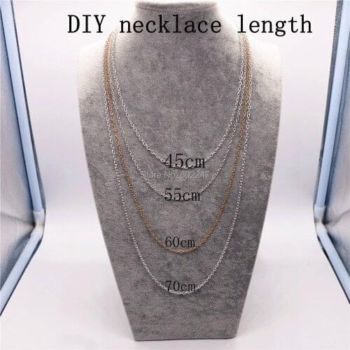 DIY Necklace Jewelry Making Any Length Chain Fit Hang /Slide Charms Necklace accessory
