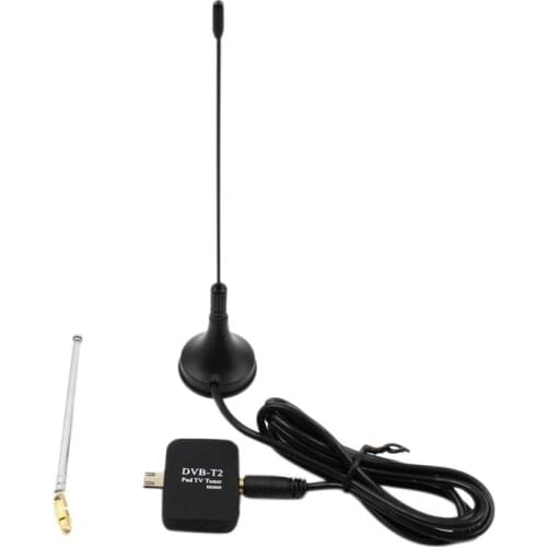 DVB-T2 TV Antenna Receiver Digital Micro-USB Tuner for Android Mobile Phone Pad HD TV Stick with Dual Antenna