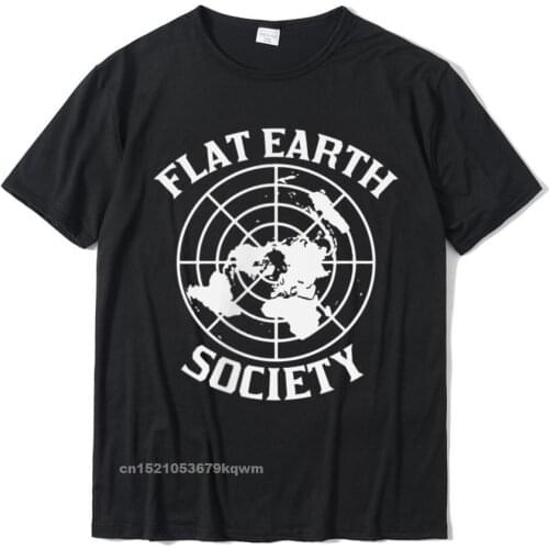 Flat Earth Society Logo Conspiracy Theory Earthers Gift T-Shirt Cotton Design Tees Hip Hop Youth T Shirts Leisure