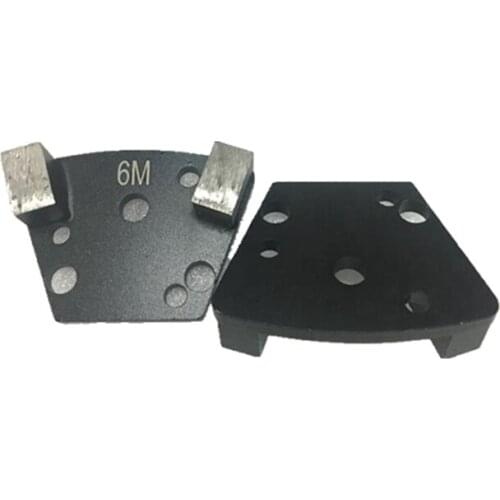 HT Diamond Tools Trapezoid Diamond Grinding Plates Universal Grinding Pads with Two Segments Concrete and Terrazzo Floor 12PCS