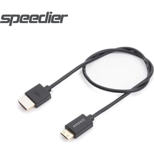 Mini HDMI-compatible to HDMI Ultra Slimcable monitor R5 5D4 Z7 atomos DSLR camera cable 4K 60P;18Gbps;HDR recording instrument