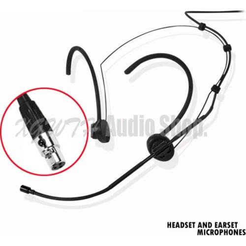 Mini XLR 3 Pin TA3F Single Dual Ear Head Headset Mic Headworn Condenser Microphone For AKG Wireless BodyPack Transmitter Audio