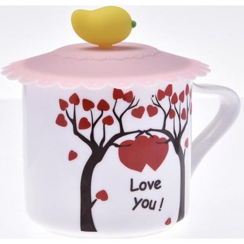 Fashionable Creative Healthy Silicone Cup Cover Heat-resistant Safe Lid Food-grade Leakage-proof Reusable Cup Lid