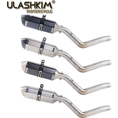 TRK502 Motorcycle Muffler Pipe Racing Exhaust Middle Link Pipe Slip On For Benelli TRK502 TRK 502 DB-Killer Exhaust