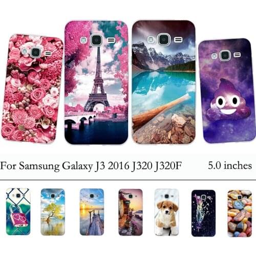 Soft TPU Case For Samsung Galaxy J3 2016 J320 J320F SM-J320F Coque Case Back Silicone Cover For Samsung J3 2016 J320 Case Cover