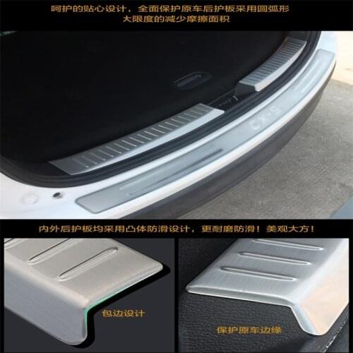 Stainless Steel Scuff Plates For Mazda CX-5 2013 2014 2015 Rear Bumper Protector 2pcs/set Internal rear fender Car-Styling