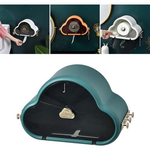 Wall Mounted Toilet Papir Holder Rack Waterproof Self-adhesive Toilet Tissue Box Roll Paper Storage Box Bathroom Shelv Organizer