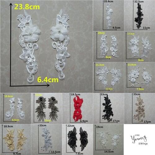 New arrive Dress Applique Blouse Sewing Lace Collar DIY Beautiful Flower Venise Embroidery Lace Neckline Fabric YL1056-YL1075