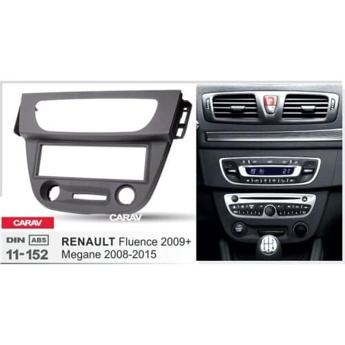 Radio Fascia for RENAULT Megane 2008-2015 Fluence 2009+ Double Din Radio DVD Stereo CD Panel Dash Mount CARAV 11-152