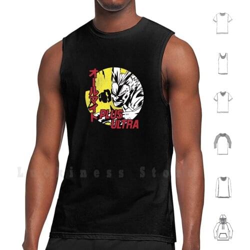 Plus Ultra Tank Tops Vest 100% Cotton Plus Ultra Izuku Midoriya Academia Hero My Geek One For All Boku No Hero Academia