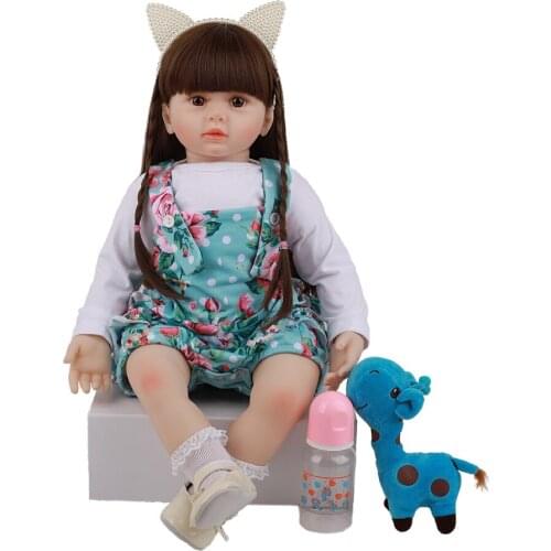 60 CM New Arrival Reborn Baby Dolls Cloth Body Wig Hair Realistic Reborn Dolls For Children Play Toys Gifts