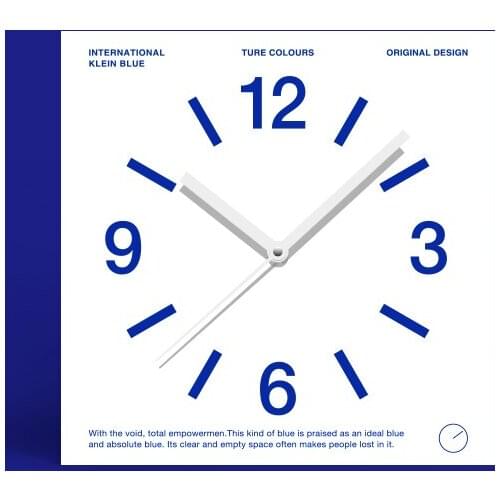 Modern Design Living Room Fashion Klein Blue Wall Clock Mute Household Creative Clocks Nordic Luxury Home Decor Reloj De Pared