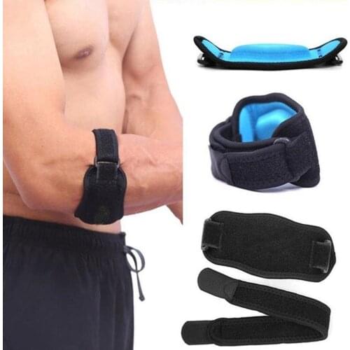1 Pcs Sports Fitness Armguard Badminton Tennis Basketball Breathable Adjustable Elbow EVA Protective Support Gasket Pressure