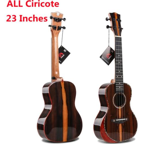 Ukulele 23 Inches All Ciricotewood Highgloss Mini Electri Uke Concert Acoustic 4 Strings Ukelele Pickup Travel Guitar Guitarra
