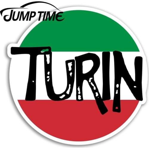 Jump Time for Turin Italy Vinyl Stickers Flag Travel Sticker Laptop Luggage Truck Window Bumper Decal Waterproof Accessories