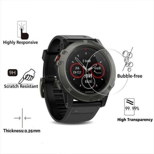 Ultra HD Clear Tempered Glass Protective Film Guard For Garmin Fenix 5/5s Fenix5 Fenix5S Watch Toughened Screen Protector Cover
