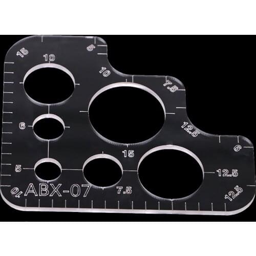 1Pcs Clear Acrylic Stencil Circle Corner Template For Leather Crafts Making