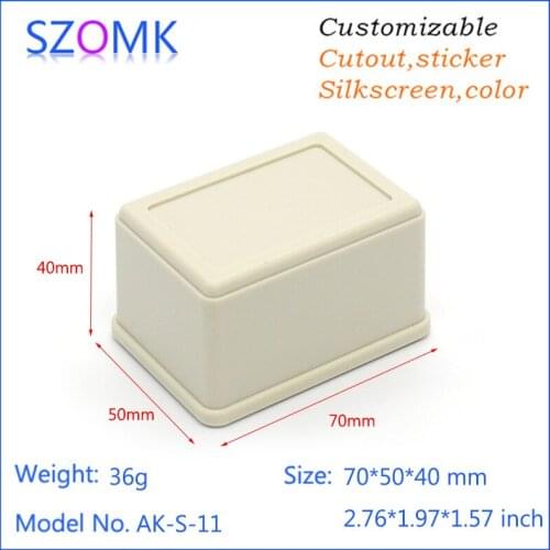10 pcs, 70*50*40mm szomk plastic case enclosure housing diy control box plastic enclosure electronic junction box project box