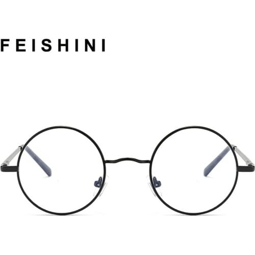 2020 Tiny Round Computer Glasses Frame Women Rays Radiation optical Eyeglasses Frames Metal Unisex Anti Blue Light Glasses Men