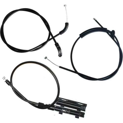 3PCS Engine Hood Release Cable Bowden Cable Kit for BMW E65 E66 7Er 51237197474