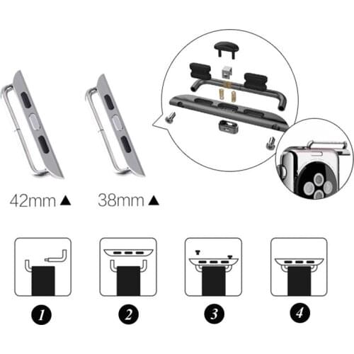 For Apple Watch Series Adapter Watch Connector 6 SE 5 4 3 2 Band 44mm 40mm for Iwatch Band 42mm 38mm Accessories Tool Wholesale