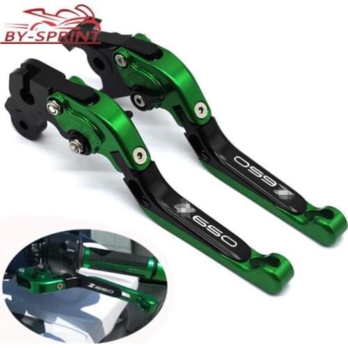 Z650 Motorcycle CNC Accessories Adjustable Folding Brake Clutch Levers Handlebar Hand Grips For KAWASAKI Z 650 z650 2016-2020