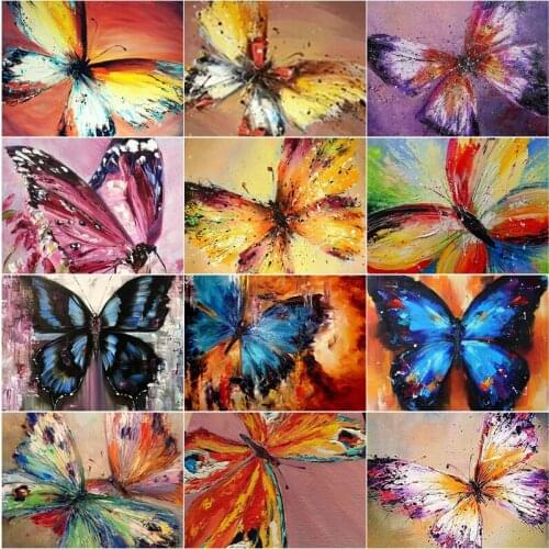 Diamond Painting Embroidery Watercolor Butterfly Decoration Painting Diy Animal Cross Stitch Kit Mosaic Picture 5D Art Wall