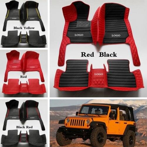 Custom Car Floor Mats for Jeep Commander Compass Renegade Wrangler Patriot Grand Cherokee All Weather Suv Foot Pads Carpet Cover