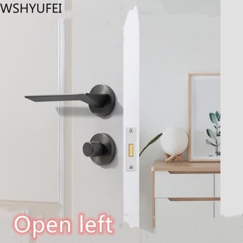 European Style Mute Room Door Lock Handle Fashion Interior Door Knobs Lock Luxurious Anti-Theft Gate Lock Furniture Hardware