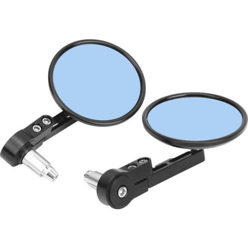 Side Mirrors Handlebar Rear View Mirror Foldable Round Anti-Glare Mirrors Aluminum Alloy Universal for Motorcycle