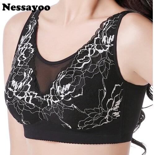 B C D Cup Plus size bra wireless full cup Minimizer adjustable push up bras thin full cup big large size underwear lace lingerie