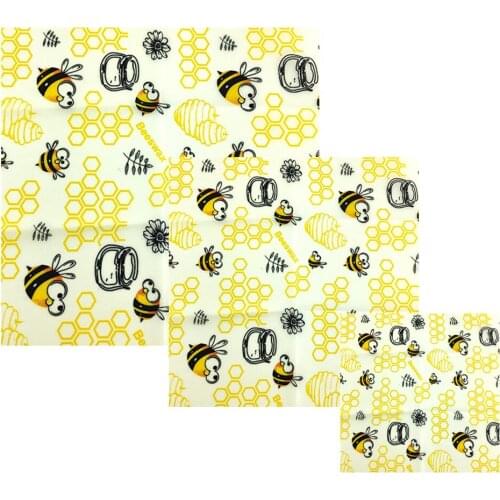 Eco Friendly Reusable Food Wraps Food Storage Organic Beeswax Wrap Cling Wrap Sandwich Bag Bread Fruit Fresh