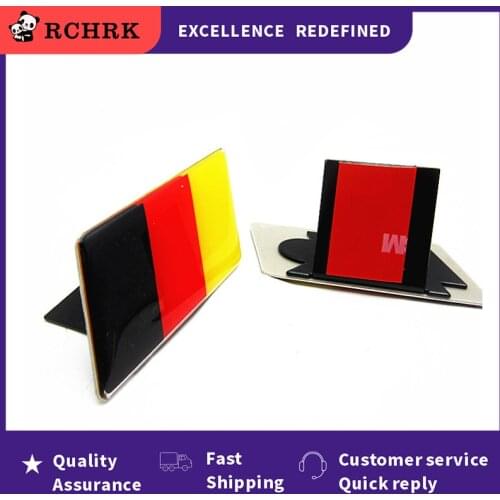 German Flag Grille Emblem Badge For Volkswagen Scirocco GOLF 7 Golf 6 Polo GTI VW Tiguan for Audi A4 A6 Car Accessories 1pc Hot