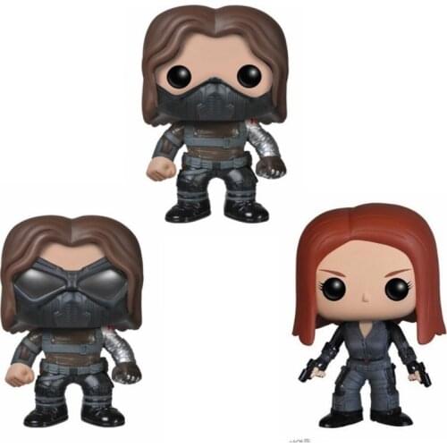 Captain American Winter Soldier #43 #44 Black Widow #42 Vinyl Action Figure Dolls Toys for Kids Gifts Models
