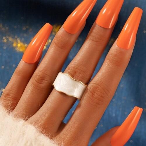Colorful Irregular Wave Enamel Glaze Metal Opening Ring for Women Girls Party Adjustable Wedding Simple Retro Jewelry кольца