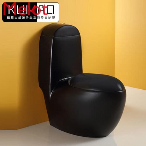 Nordic Industrial style creative matte black toilet household color toilet personalized round egg type water closet