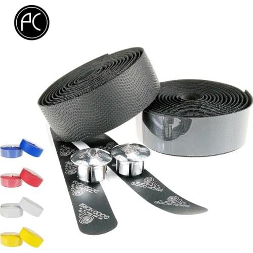 PCycling Bicycle Handlebar Tape Wave Pattern Smooth Non-slip Breathable Absorbent MTB Road Bike Fixed Gear Belt PU Cycling Tape