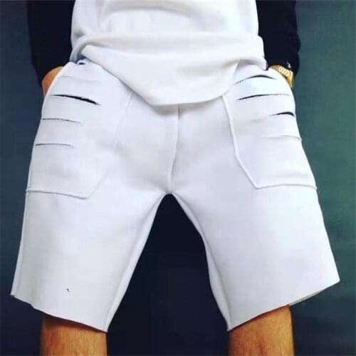 2021 mens summer loose casual sports shorts over the knee big pants running training male five-point pants