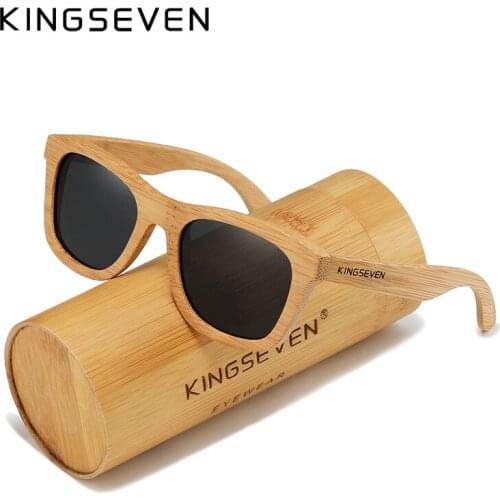 KINGSEVEN 2021 Retro Mens Glasses Women Polarized Sunglasses Bamboo Handmade Wood Sunglasses Wooden Glasses Gift Oculos de sol