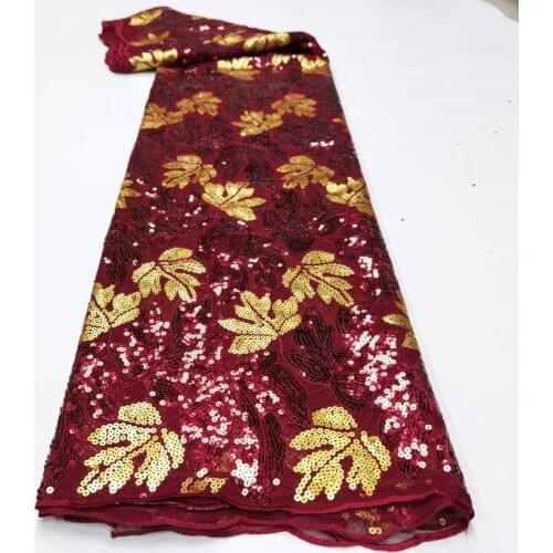 Latest French Mesh Lace High Quality African Lace Fabric Nigerian Embroidered Tulle Lace Fabric For Wedding 5Yards DP59