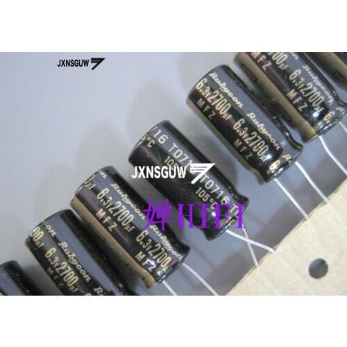 20PCS NEW RUBYCON MFZ 6.3V2700UF 10X20MM Aluminum electrolytic capacitors 2700uF/6.3v 105 degrees 2700UF 6.3V