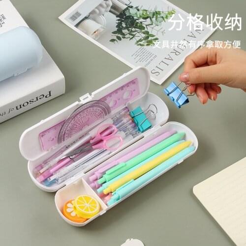 New Cute Candy Color Pencil Case Kawaii Pen Bag Stationery Pen Pouch for Girls Gift Office School Supplies Cute Pencil Case
