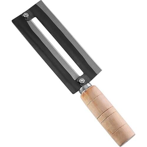 Sugarcane Peeling Knife Pineapple Peeler Carbon Steel Sugar Cane Peeling Cutter With Wooden Handle