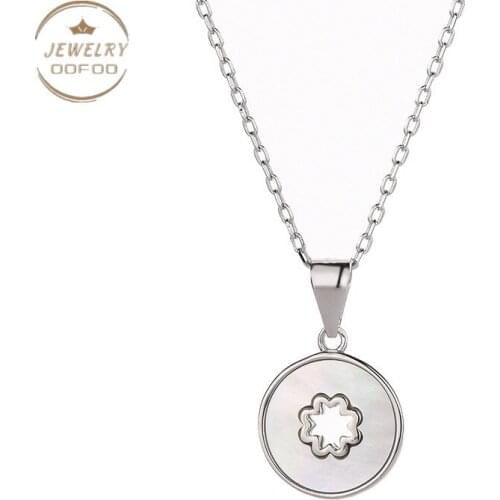 925silver Color Hollow Flower Necklace Necklace Ins Simple and Fresh Clavicle Chain for Womens Gift Fashion Jewelry Accessories