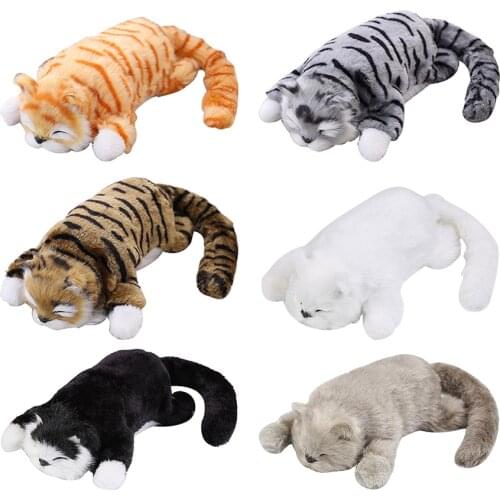 Plush Simulation Cat Toy Lifelike Lovely Cat Doll Electric Rolling Cat for Kids Give Children Best Enlightenment Toy Kids Gift