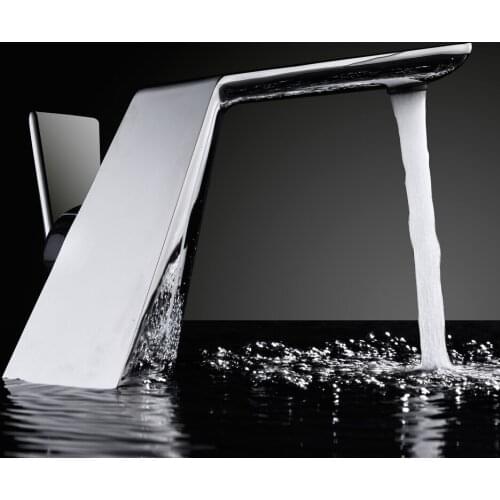Modern Style Top Quality all brass bathroom sink faucet Single hole single handle basin mixer faucet Cold hot water bathroom tap